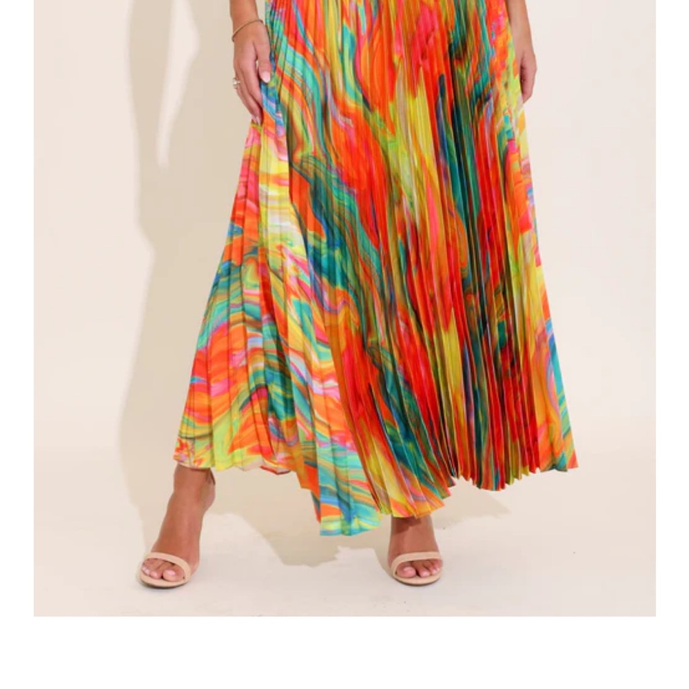 ALDAN ADAIR. Vibrant Multicolor Maxi Skirt